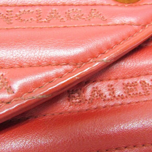 BALENCIAGA Red Leather Shoulder Bag - Picture 10 of 16